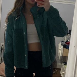 pacsun fleece snap up sherpa